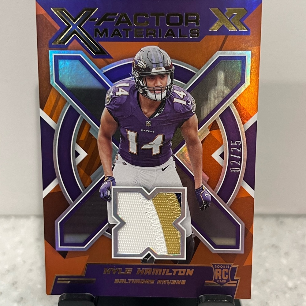 2022 Panini Xr X-Factor Materials #XFM-KH Kyle Hamilton Patch RC #/25